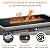 LayinSun 44" Propane Gas Fire Pit Table, 55000 BTU Rectangular Fire Pit with Glass Wind Guard for Outside Patio Deck Garden Backyard