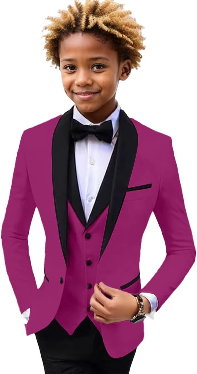 Netsky Boys Suit 3 Piece Suits for Boys Slim Fit Formal Toddler Tuxedo Suit Set Boy Wedding Prom Communion