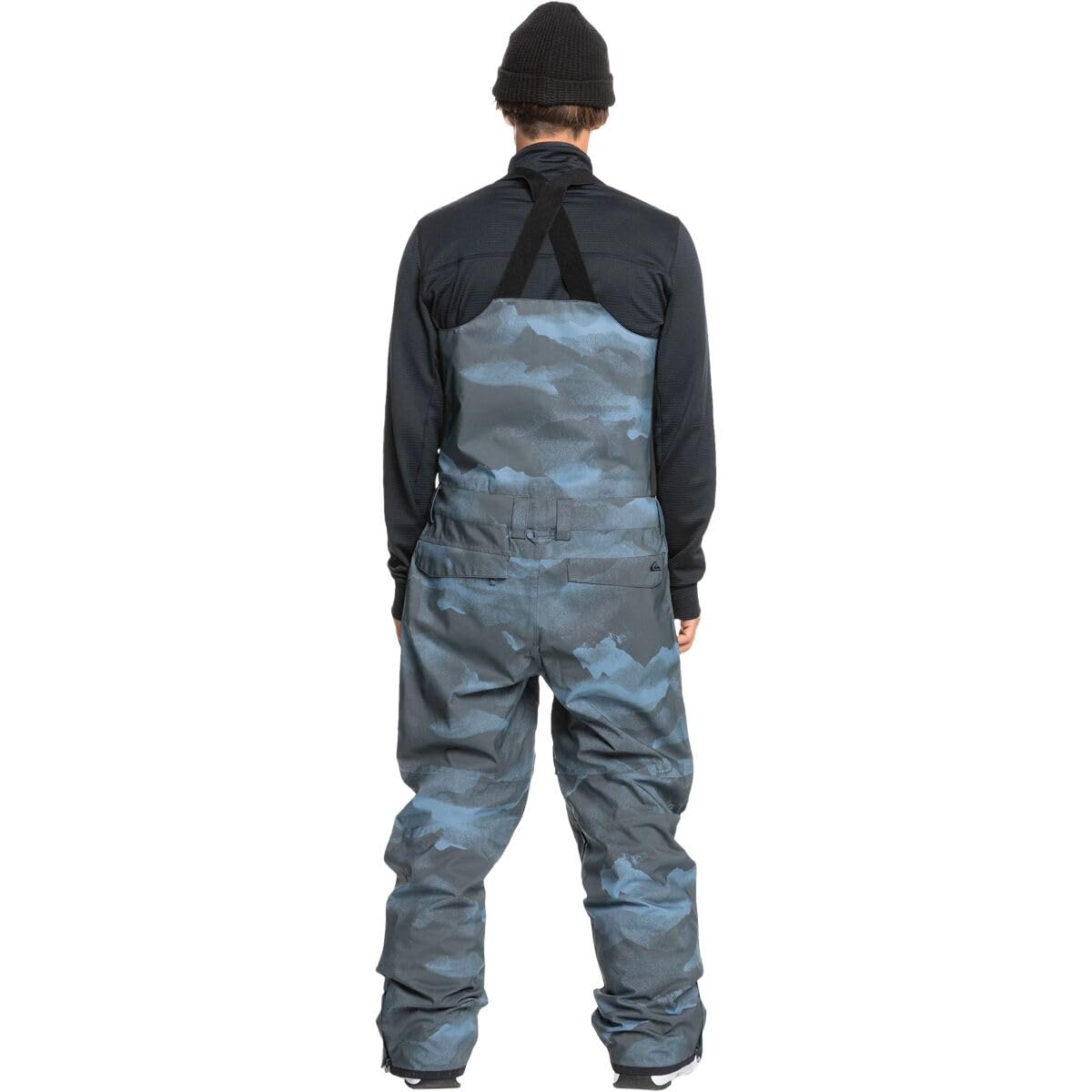 Quiksilver - Mens Utility Bib, Color Mountain Spray Flint Stone, Size: Large