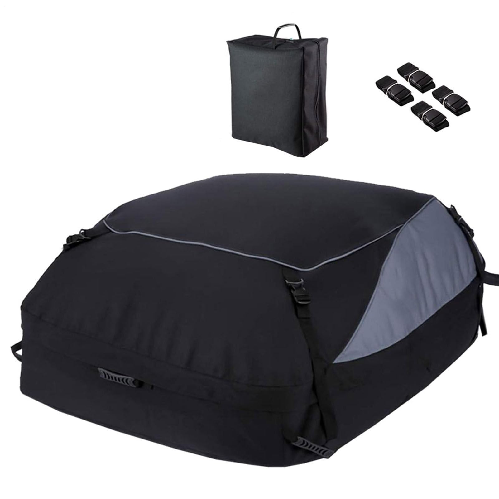 Portapacchi da tetto per auto - Borsa per bagagli morbida e impermeabile | superiore pieghevole | Borsa da tetto in tessuto Oxford resistente 600D per auto, furgoni, SUV, viaggi all'aperto,