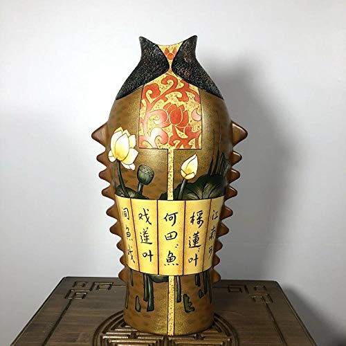 Ornements poisson chanceux céramique pour décorations maison contemporaine