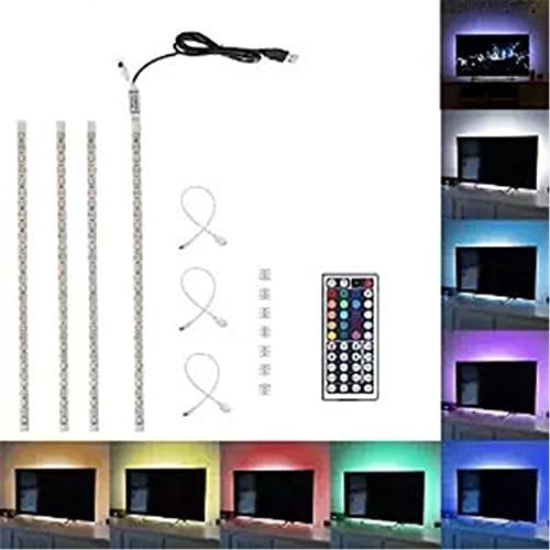 TonTong LED TV USB Backlight Light Kit 5V£¬4X50CM/2M Computer RGB LED Light Strip Mini Kit, SMD 5050 Multicolor RGB LED Tape bias Lighting Strip Kit With Remote Controller(USB Backlight Kit)