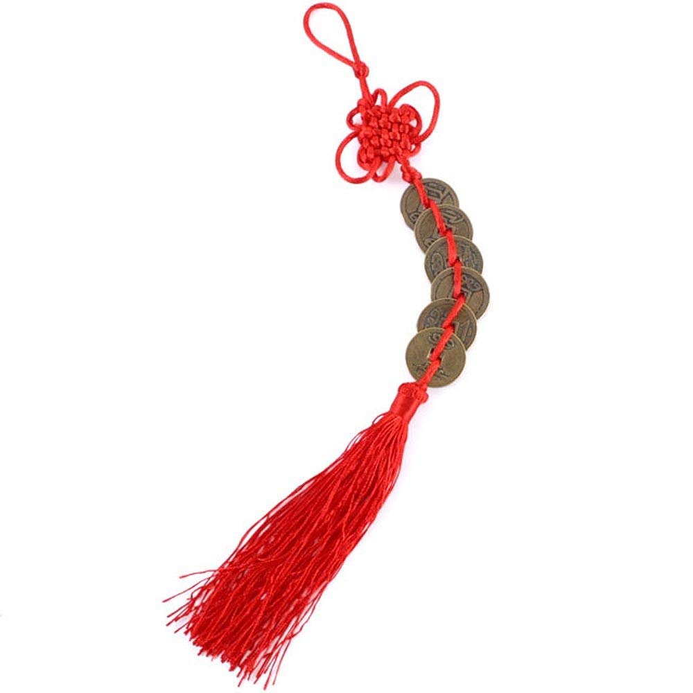 Deepali EnteprisesFengshui 6 Chinese Lucky Coins for Good Luck & Prosperity - 24 cm (H)