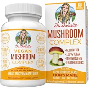 Best Organic Mushroom Complex – Immune Assist Support – Lion’s Mane, Cordyceps and Reishi – Adaptogen Supplement…