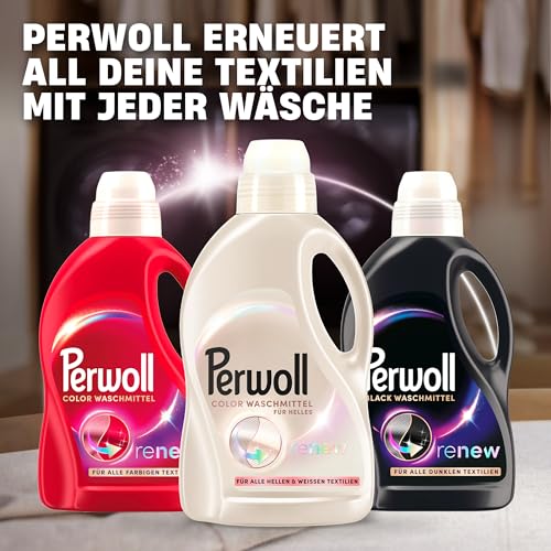 Perwoll Color Waschmittel für Helles (27 Waschladungen), Spezialwaschmittel reinigt sanft und erneuert helle Farben & Fasern, für alle hellen & weißen Textilien, mit Dreifach-Renew-Technologie