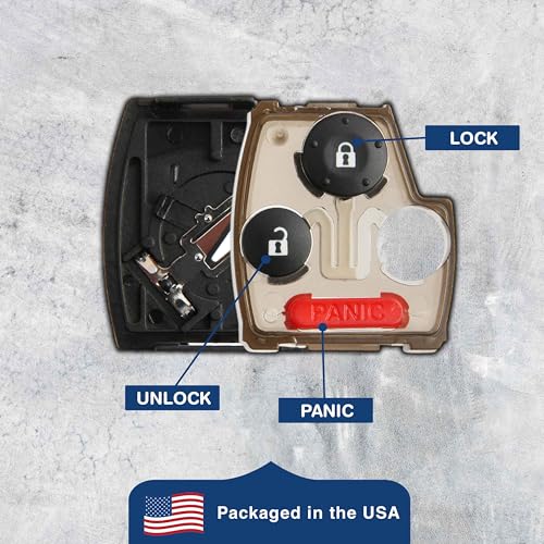 Carcasa de llave KeylessOption con almohadilla de botones para coche (Pack de 2) 6