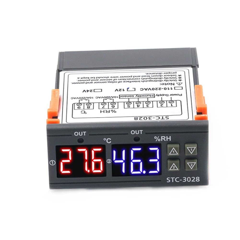 UDSKNV[KSL Digital Thermostat -3028 Humidity Control Switch Temperature Humidistat Hygrometer 110-220V Controller