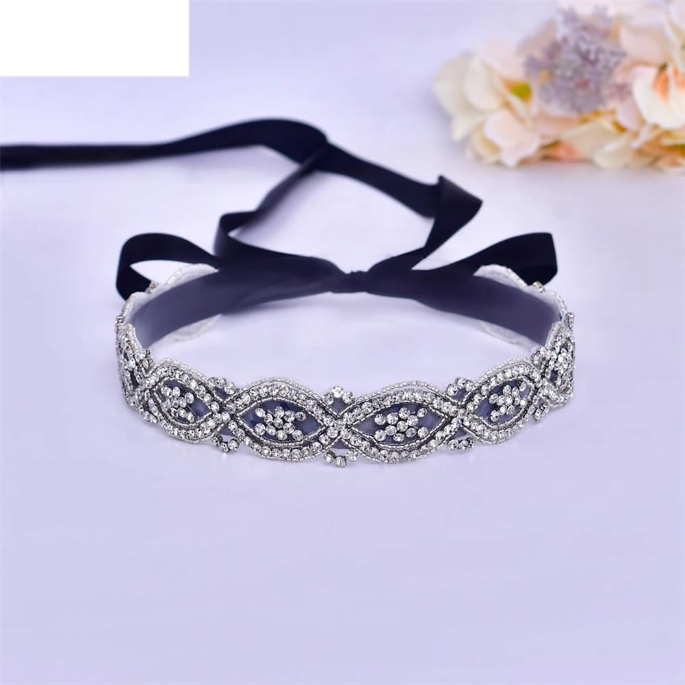 Cinturón de vestido de novia, apliques plateados, accesorios de boda brillantes, decoración de vestido de noche para mujer