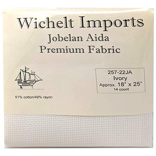 Image of Wichelt Imports Jobelan Aida 18 inch x 25 inch - 14 Count Ivory