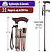 Switch Sticks Walking Cane for Men or Women, Foldable and Adjustable from 32-37 Inches, FSA and HSA Eligible, Engraved Cognac