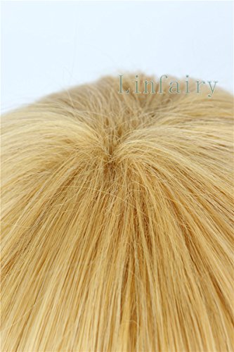 Linfairy Short Blonde Cosplay Wig Halloween Costume Cat Wig For Men #TOP4