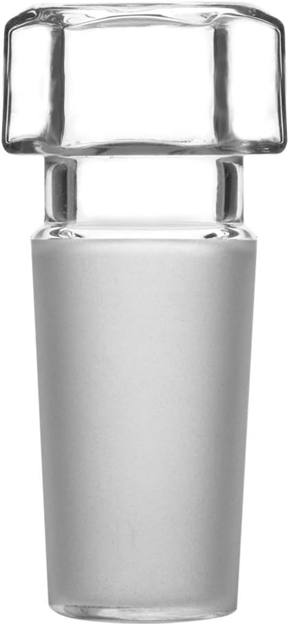 stonylab Hex Head Hollow Glass Stopper for Sealing Lab Glassware, 14/20 Outer Joint, Closed Bottom, Hexagonal Glass Stopper for Laboratory Use (14/20 Joint, 1 Pack)