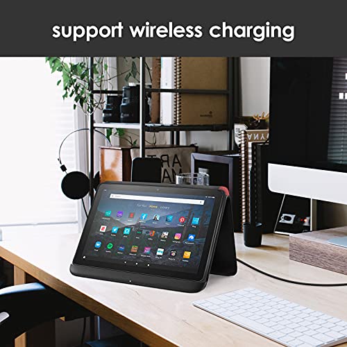 Dtto Case For All-New Amazon Fire Hd 10 & 10 Plus Tablet (Only Compatible With 11Th Generation Tablet, 2021 Release), Slim Pu Leather Trifold Stand Cover Hard Back Shell With Auto Sleep/Wake,Pink Sand #TOP3