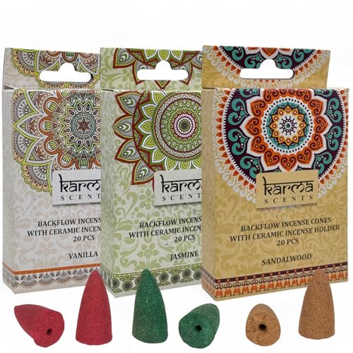 MIJOMA 60 Rückfluss Räucherkegel Wasserfall für Entspannung und Meditation –