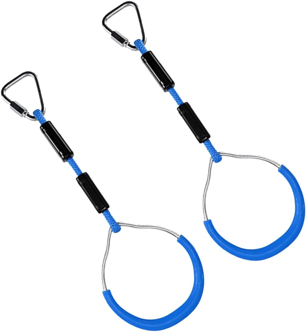 2pcs Backyard Play Set Boys and Girls Swing Gymnastic Ring Outdoor Climbing Ring Fitness Boys and Girls Play Toys Gymnastic for