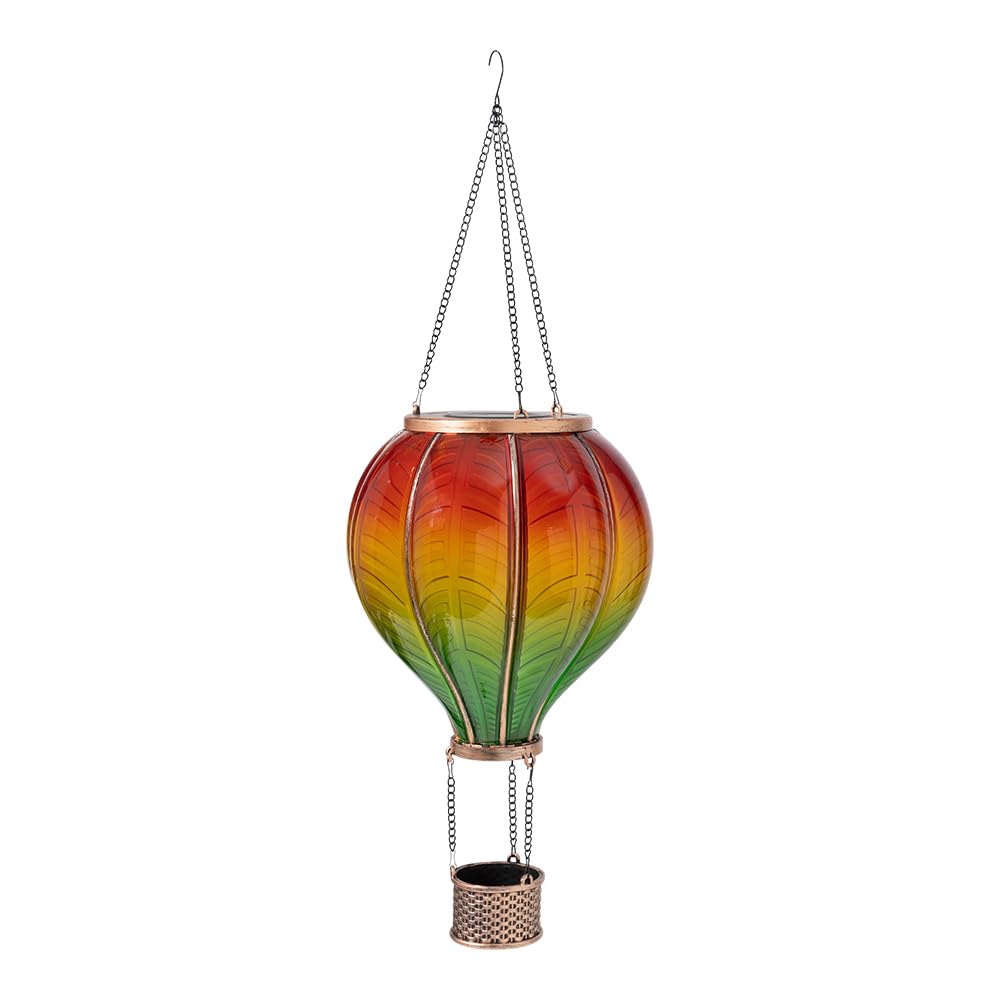 EUROtops Solar-Heißluftballon LED-Beleuchtung wetterfester Kunststoff Outdoor-Dekoration 12 20 40 flackernde LEDs
