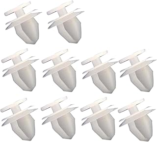 Vaguelly Fixadores De Plástico Clipes De Pressão Para Carro Clipe De Plástico Para Para-Choque Prendedor De Rebite Placas Decorativas Brancas Universais Com 10 Peças