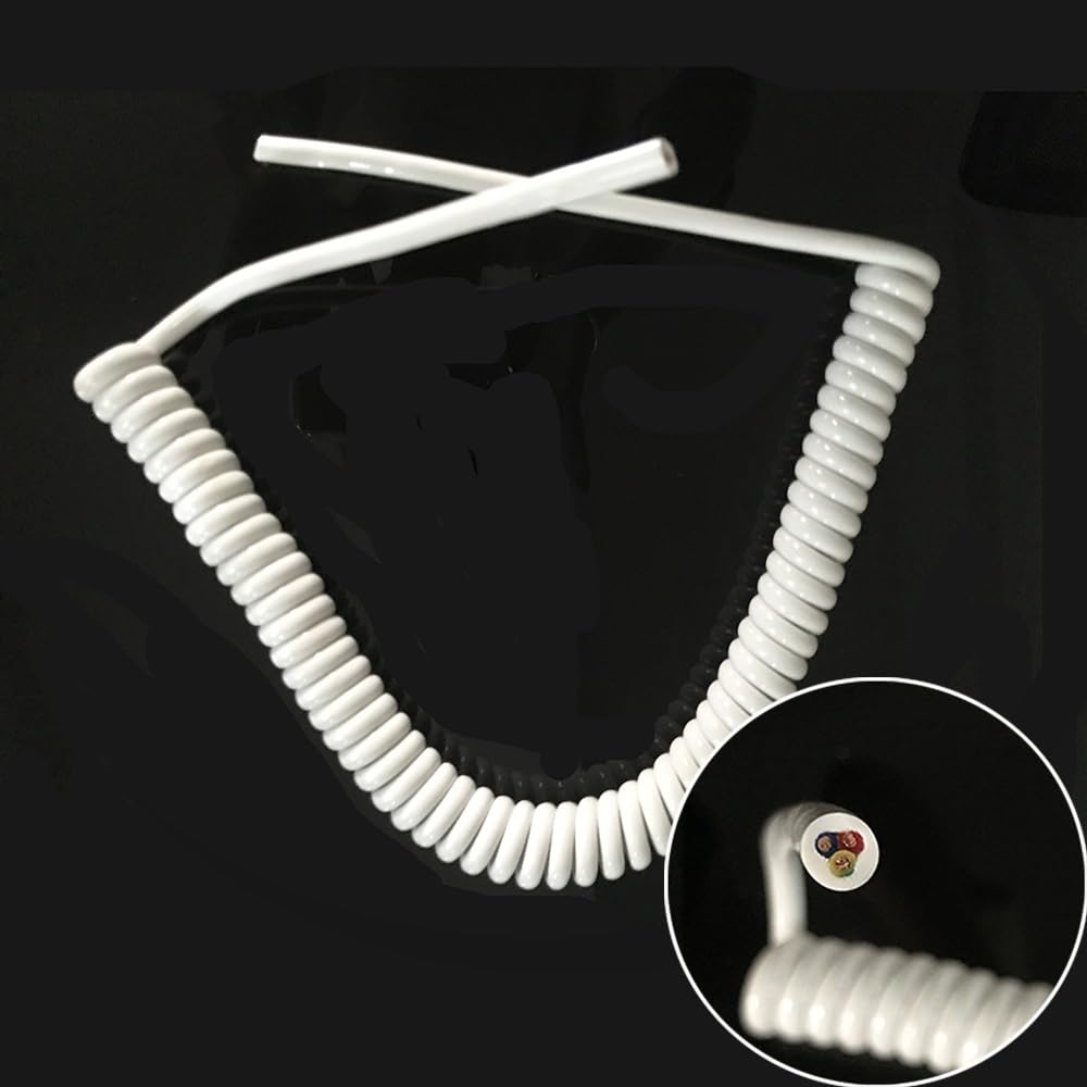 cable apantallado, Electrostatic Twisted Bare Copper Wire(White,Strech 2.5 meters)