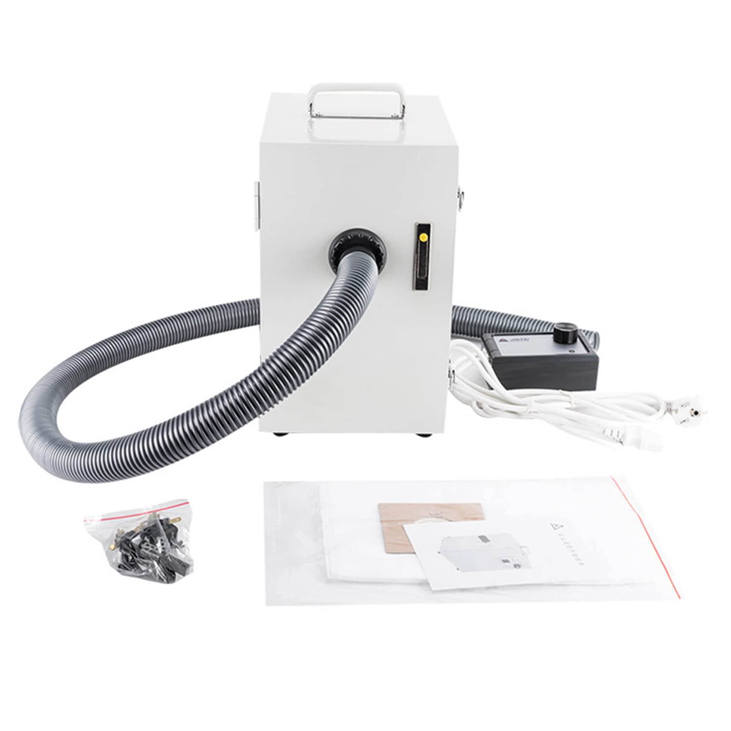 Collettore di polveri per laboratorio odontotecnico, aspirapolvere per aspirapolvere potente da 370 W, collettore di polveri digitale per laboratorio odontotecnico portatile a fila singola per