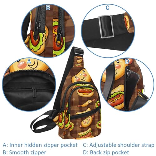 Mochila cruzada ligera con estampado resistente de mapa y coches y correa transpirable 2