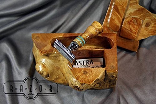 Maple Burl Safety Razor w/ Matching Travel Box