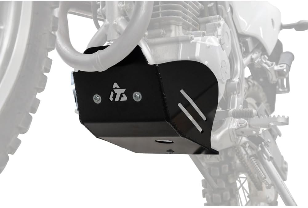 Tusk Aluminum Heavy-Duty Skid Plate for Engine Protection Bash Plate Glide Plate Black for Kawasaki KLX230R S 2021-2023