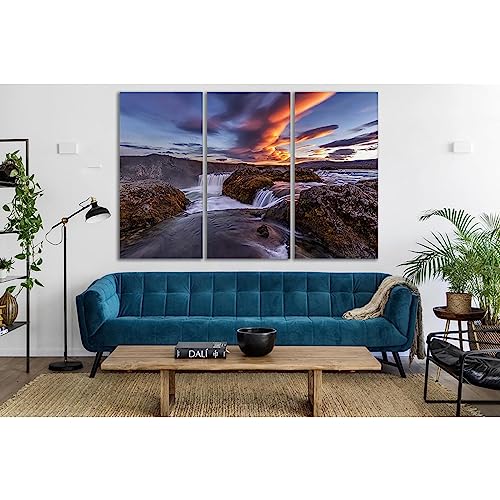 Impression sur toile premium paysages d'Islande ZELLART 90 x 60 cm