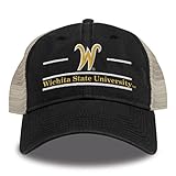 The Game Split Bar Design Trucker Mesh Hat, Black, Adjustable, Wichita State Shockers