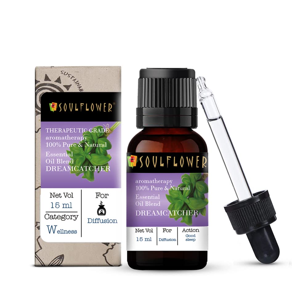 Soulflower Dreamcatcher Essential Oil | Sore Muscles, Harmonizing, Pacifying, Comforting Aroma, Sound Sleep, Relaxing, Stress Relief Diffusion | | 100% Pure, Natural, Undiluted & Organic | 15ml-image-14