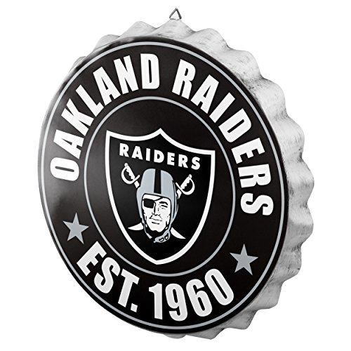 Oakland Raiders NFL Bottle Cap Wall Sign