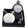Personalised Pocket Watch for Him Men Husband Father Best Man Groomsman Usher Grandpa Daddy Dad Personalised Gift for Anniversary Birthday Christmas Fathers Day Wedding Valentines Day Xmas (Silver) #3