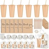 Nuogo 6 Sets New Parent Shower Prizes for Player Winners Adults Include Plastic Tumbler Notebook Scented Candles Ballpoint Pen Gift Bag, Party Player Winner Gifts (Neutral,Classic Style)