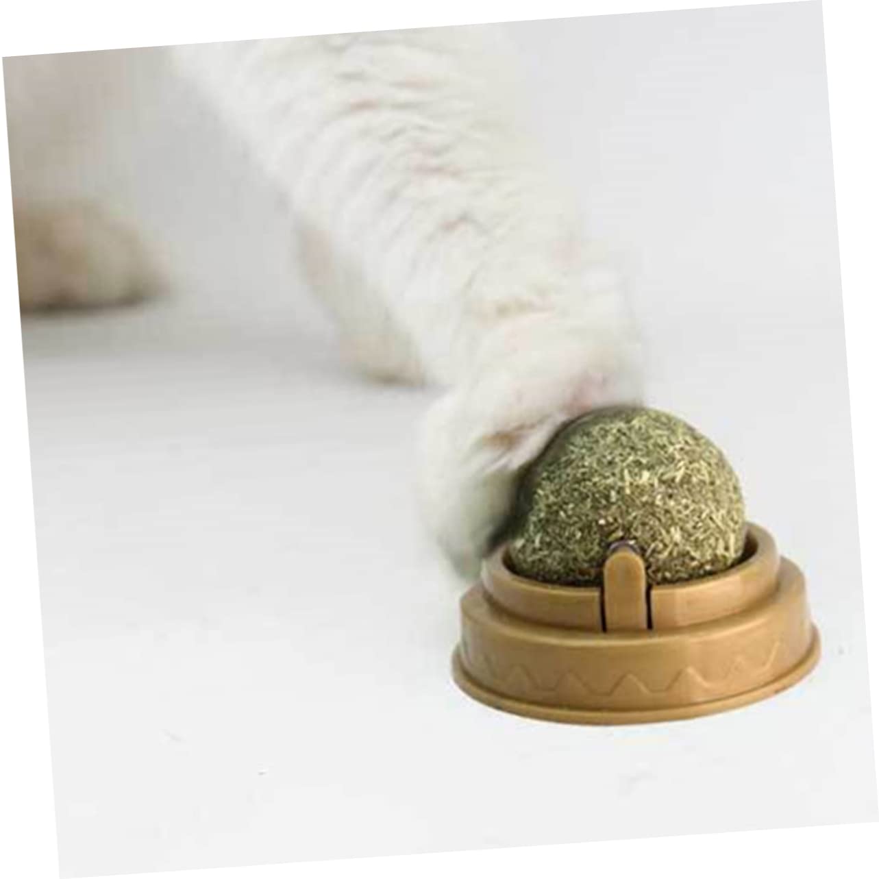 INOOMP 12stücke Katzenminze Lickball Spielzeug Natürliche Wandmontage Drehbare - -leckerlis Verdauung Für Kleine Katzen Grün