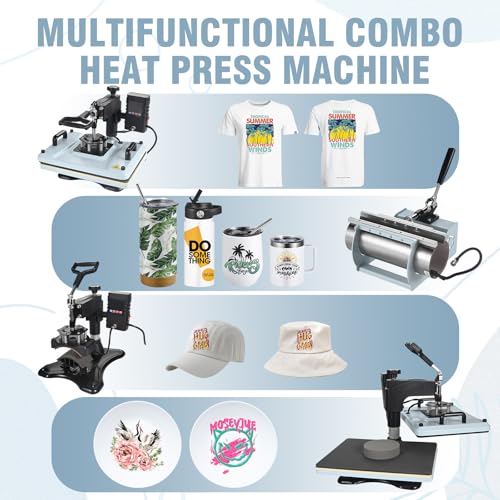 Máquina de transferencia térmica 12x15 pulgadas 5 en 1 miniatura 6