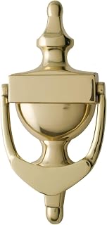 ExcelMark Solid Brass Door Knocker - Polished Finish, Easy Install, Elegant Home Entry Accent 3-15/16" x 6-3/4"