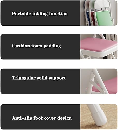 Miniatura 7 de Sillas plegables muebles simple metal silla de conferencias casero restaurante comedor silla oficina ordenador silla (color Reda, tamaño 179,006.7