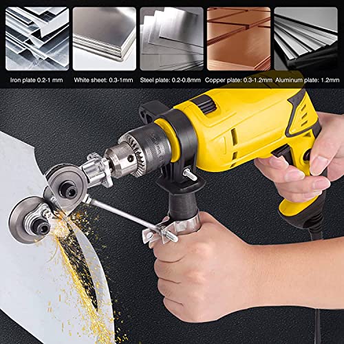 Midautoo Metal Cutter Sheet Metal Cutter Drill Attachment Double Headed Drill Plate Cutter #TOP4