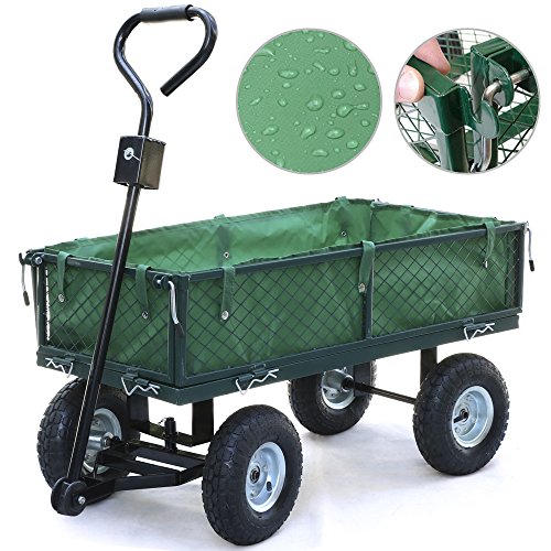 Popamazing 600D PVC Handy 43 x 17 x 20“ (LxWxH) Small Garden Trolley