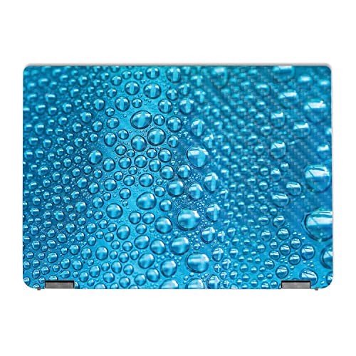 MightySkins Carbon Fiber Skin Compatible with Lenovo IdeaPad Flex 5 14" (2022) Full Wrap Kit - Wavy Drops | Protective, Durable Textured Carbon Fiber Finish | Easy to Apply | Made in The USA