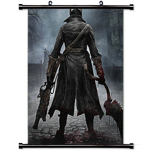 Gaming Poster with Bloodborne From Software Playstation Ps Wall Scroll Poster Fabric Painting 23.6 X 35.4 Inch (60cm X 90 cm)