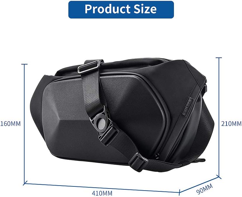 TAJEZZO Sling Backpack Waterproof Crossbody Shoulder Bag Causal Daypack Chest Bag (DJ-Black)