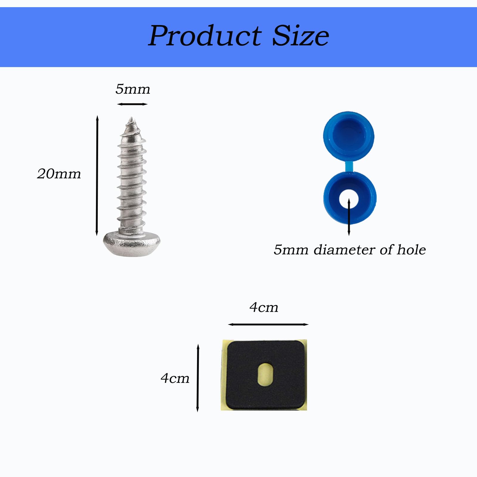 Kit 100 viti blu fissaggio targa | Autoricambi SanMauro