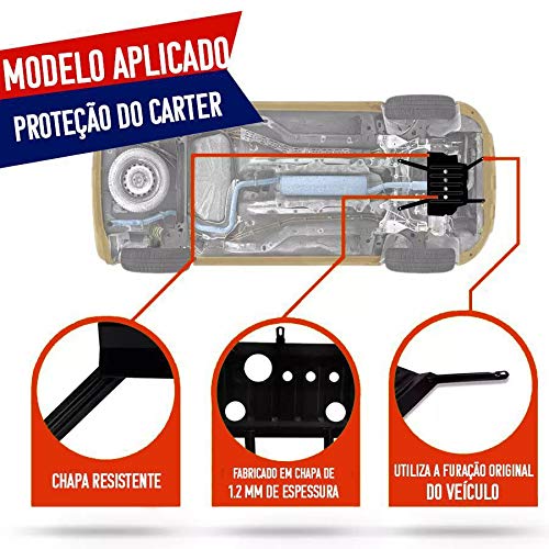 Protetor de Carter Completo Ford Ka 2019 Em Diante Com Parafusos Fixadores