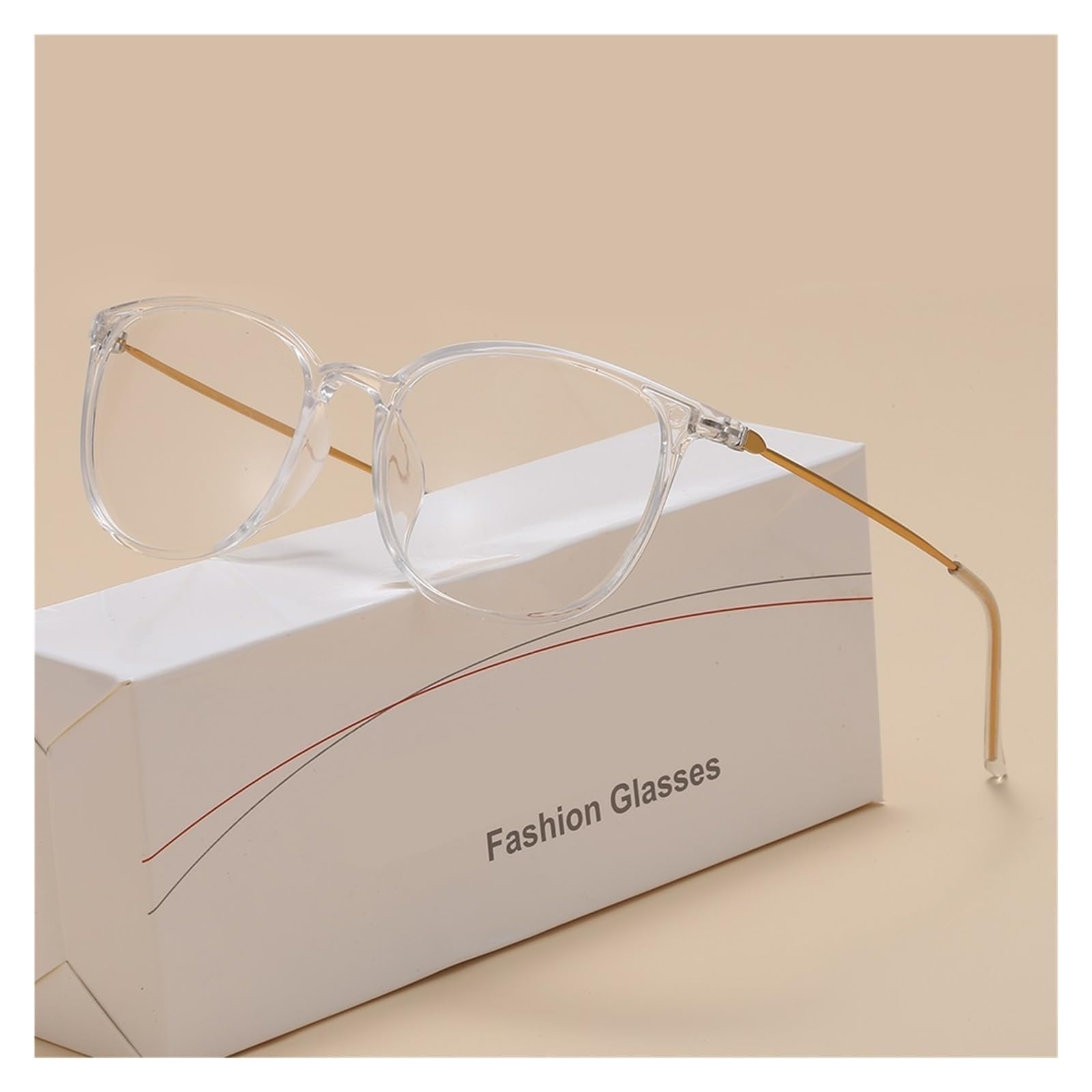 Kunststoffbrillen Unisex-Brillengestelle Transparente Brillen Solides Muster Lesebrillenzubehör Brillengestelle Ultraleicht(Bright Black)