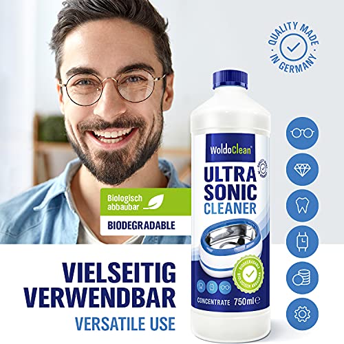 Ultraschallreiniger Konzentrat 750ml Reinigungsflüssigkeit für Ultraschallgeräte - für Brillen, Schmuck, Silber, Münzen & Uhren – Bild 3