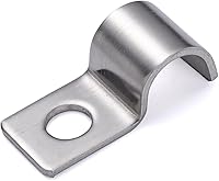 Vista 10 de Abrazaderas de conducto para tubos, soportes de montaje de tubos de acero inoxidable 304, abrazaderas metálicas de un orificio tipo P de una cara