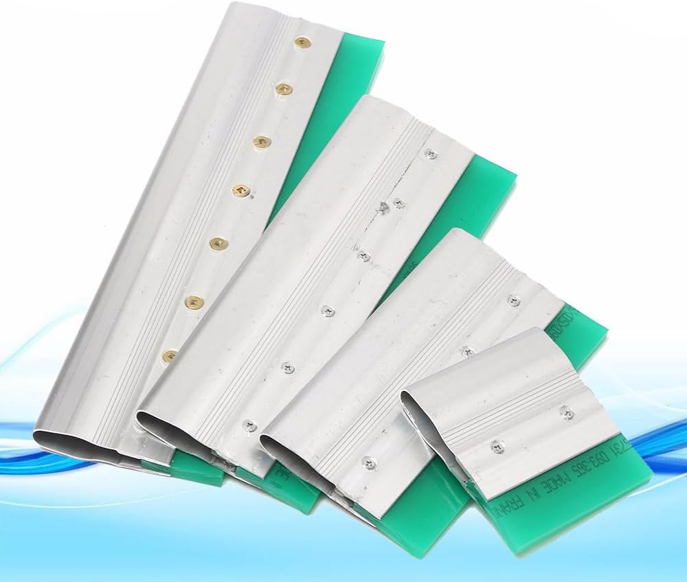 Aluminum Screen Printing Squeegee, 75 Durometer Ink Squeegee Scraper for Screen Printing, Size 40cm Square Cut Blade