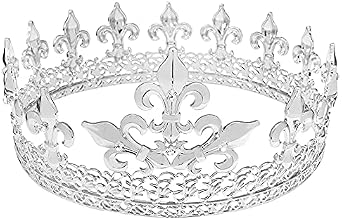 King Mens Crown or Party Prom Decorations Royal Medieval Crown For Men, Wedding Cosplay Homecoming