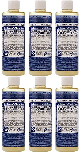 DR BRONNERS Organic Peppermint Pure-Castile Liquid Soap 946ml (PACK OF 6)