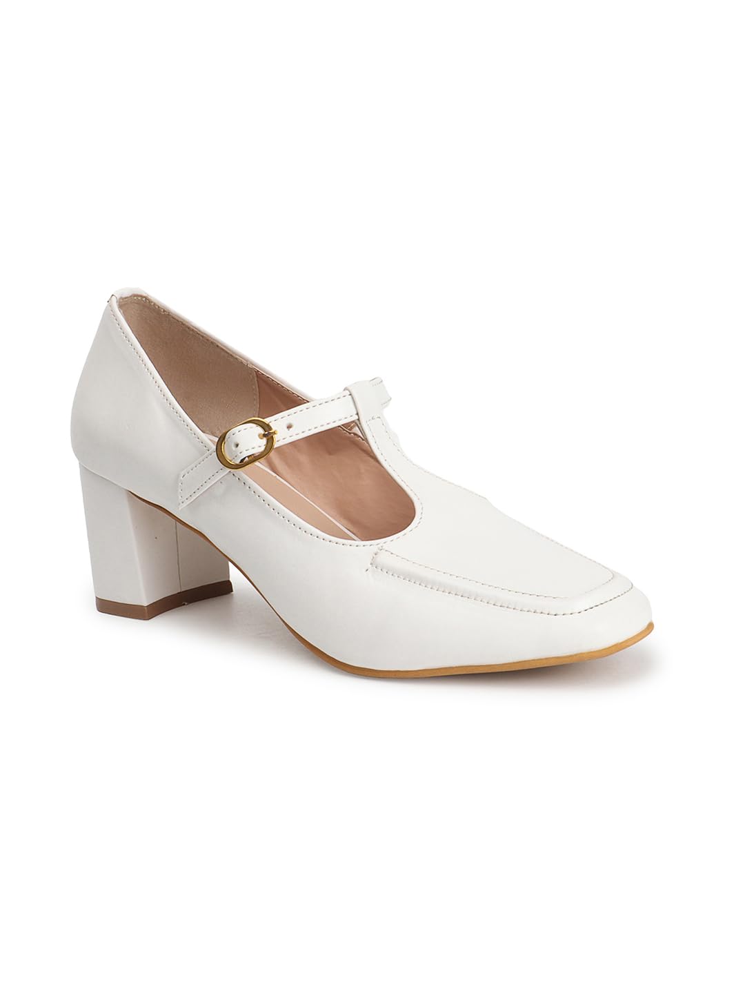 Women's Pointed Toe Buckled Block Heel Mules-image-24